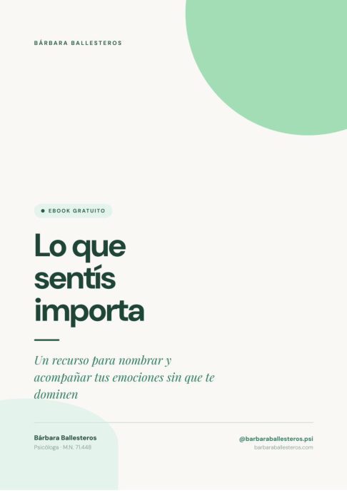 Lo que sentís importa